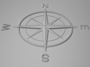 compass rose 3D 모델