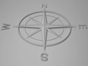 compass rose 3D Model