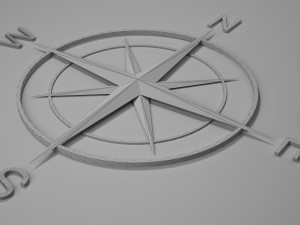 compass rose 3D 모델