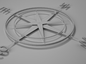 compass rose 3D 모델