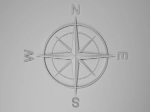compass rose 3D Model