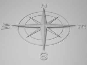 compass rose 3D 모델