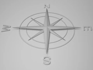 compass rose 3D Model