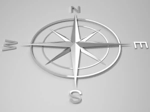 compass rose 3D Model