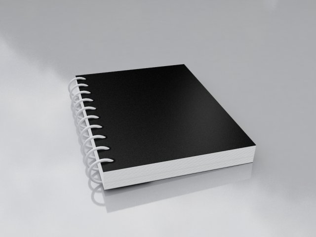 small black notepad Model 3D .c4d .max .obj .3ds .fbx .stl .blend 