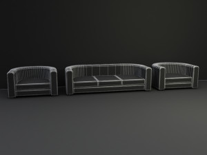 sofa with chairs Modelo 3D