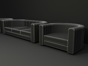 sofa with chairs Modelo 3D