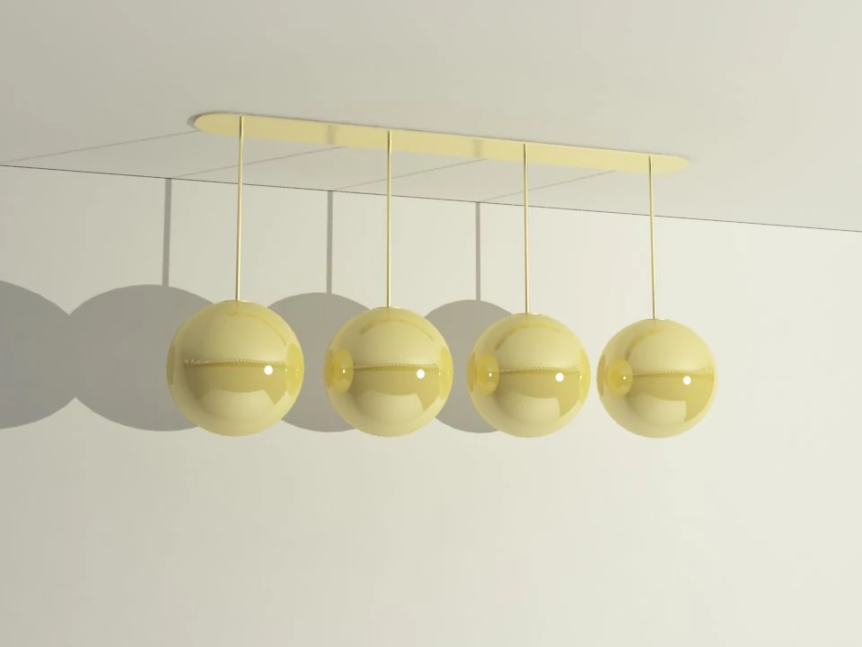 yellow lamps 3D Model .c4d .max .obj .3ds .fbx .stl .blend 