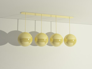 yellow lamps Model 3D