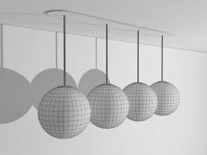 yellow lamps 3D 模型