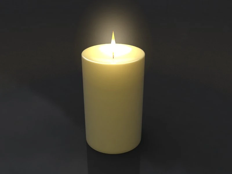 candle 3D Model .c4d .max .obj .3ds .fbx .stl .blend 
