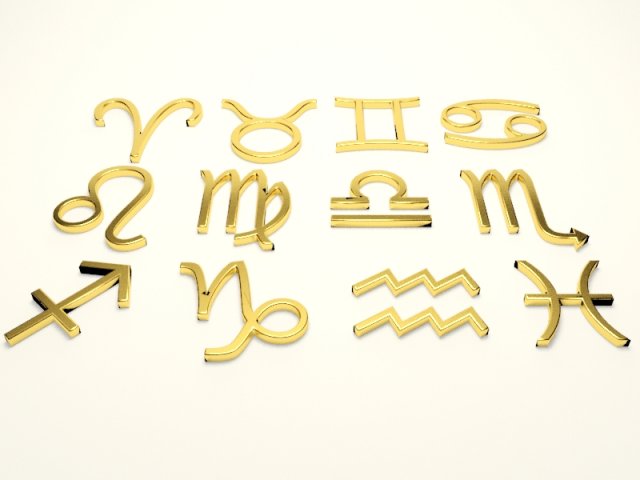 zodiac signs 3D Model .c4d .max .obj .3ds .fbx .stl .blend 