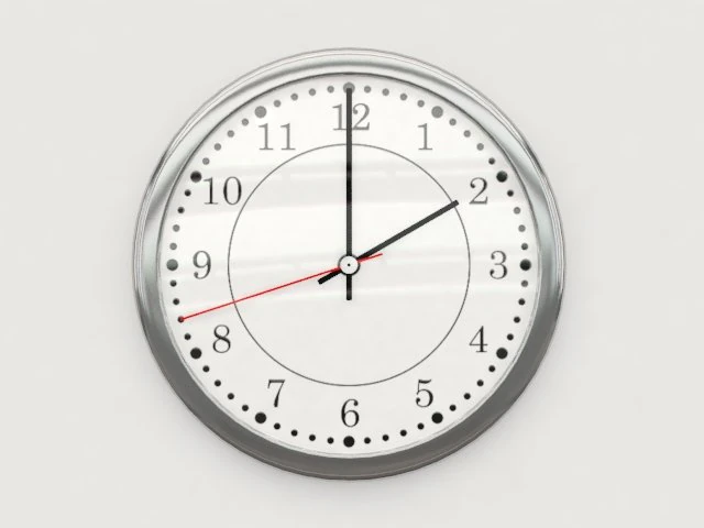 white clock 3D Model .c4d .max .obj .3ds .fbx .stl .blend