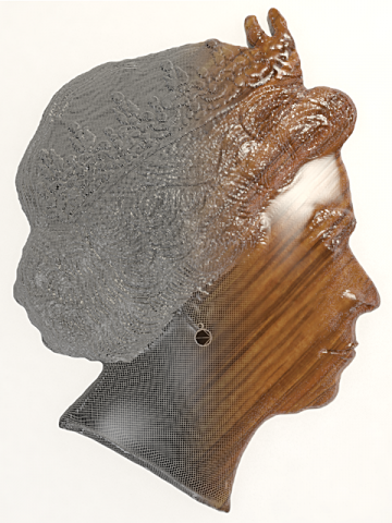 emboss elizabeth ii 3Dプリントモデル .c4d .max .obj .3ds .fbx .stl .blend 