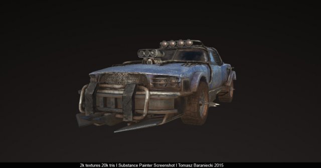 hunter post apo car 3Dモデル .c4d .max .obj .3ds .fbx .stl .blend 