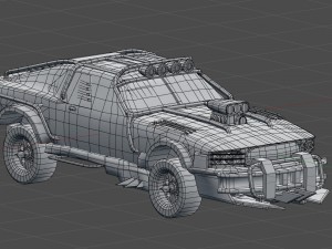 hunter post apo car 3Dモデル