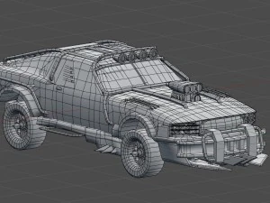 hunter post apo car 3D Model