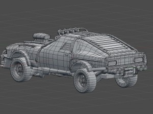 hunter post apo car 3Dモデル