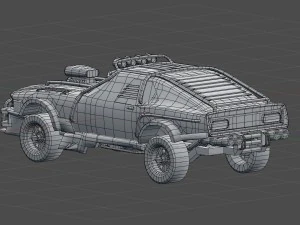 hunter post apo car 3D Model