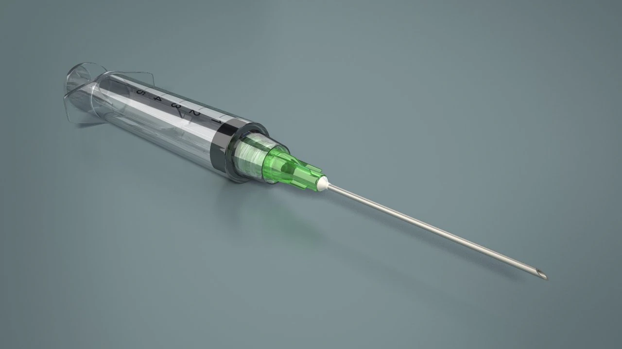 syringe with needle 3D Model .c4d .max .obj .3ds .fbx .stl .blend 