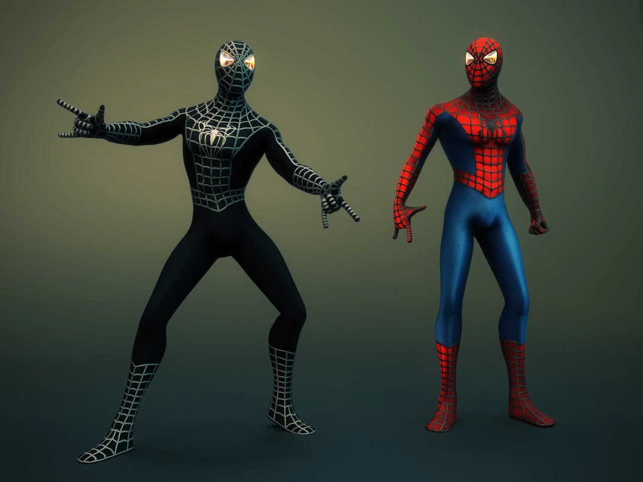 spiderman character rigged textured 3D Model .c4d .max .obj .3ds .fbx .stl .blend