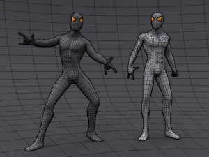 spiderman character rigged  textured 3D Model