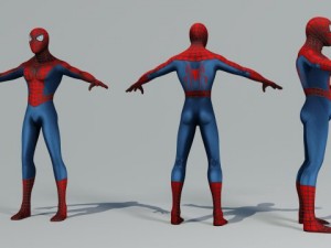 spiderman character rigged  textured Modèle 3D