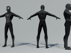spiderman character rigged  textured Modèle 3D