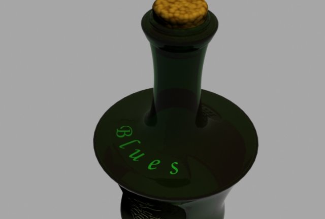 wine bottle 3D Model .c4d .max .obj .3ds .fbx .stl .blend 