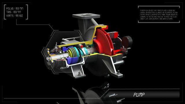 pump low speed 3Dモデル .c4d .max .obj .3ds .fbx .stl .blend