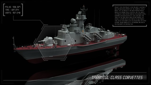 tarantul class corvettes Modèle 3D .c4d .max .obj .3ds .fbx .stl .blend 