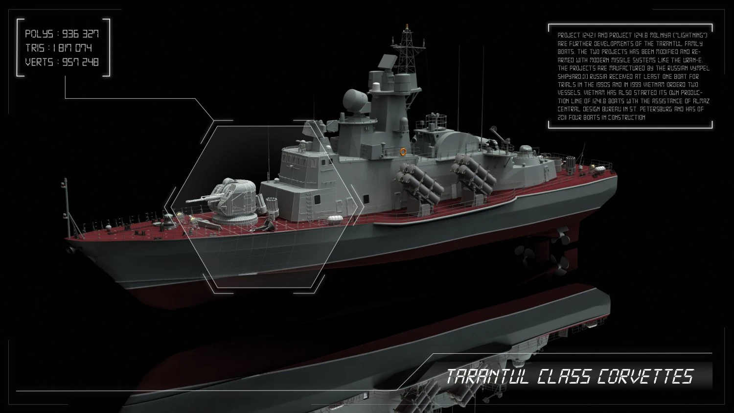 tarantul class corvettes 3D Model .c4d .max .obj .3ds .fbx .stl .blend 