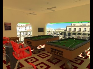 billiard alley set Modello 3D