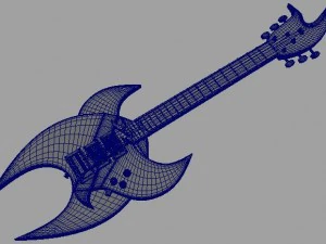horseshoe electric guitar 3D Model