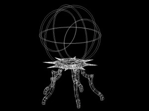 crystall ball on golden stand 3D Model