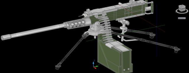 minigun 3D Модель .c4d .max .obj .3ds .fbx .stl .blend 