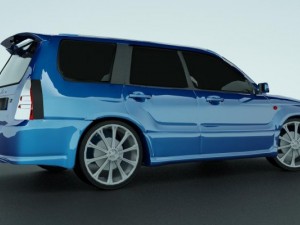 subaru forester 2004 sti 3D मॉडल
