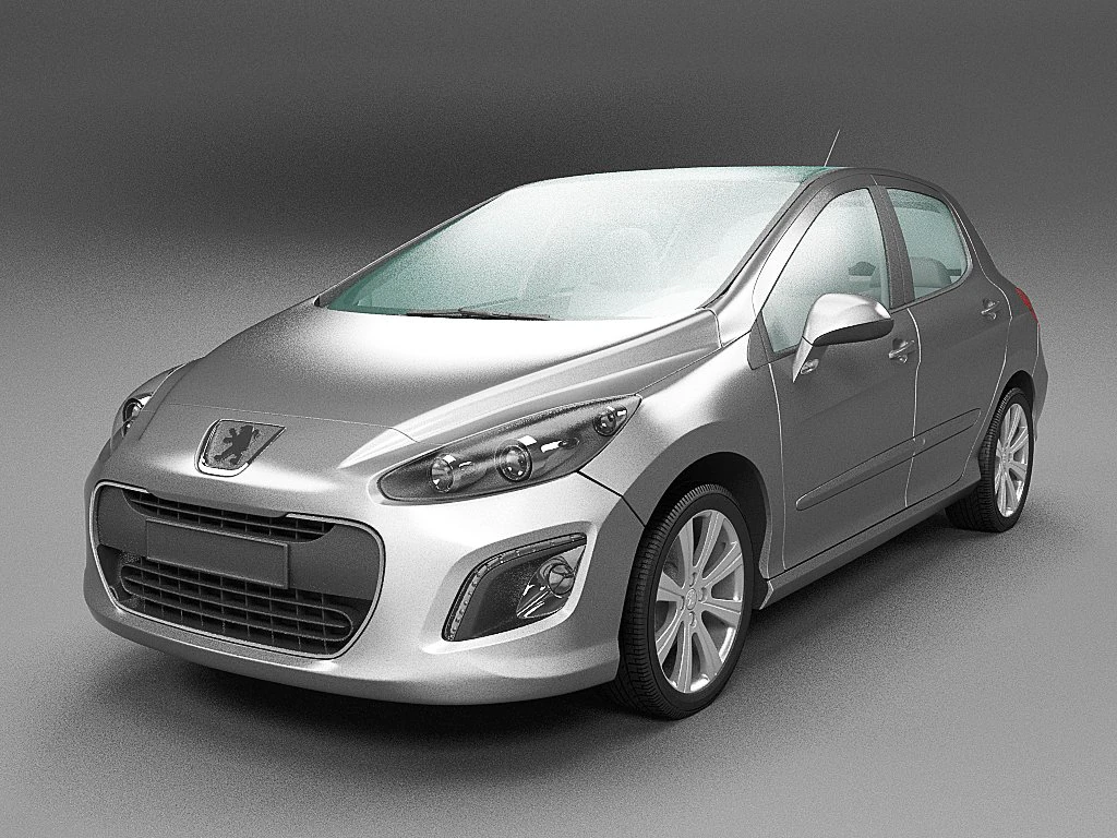 peugeot 308 3D Model .c4d .max .obj .3ds .fbx .stl .blend 