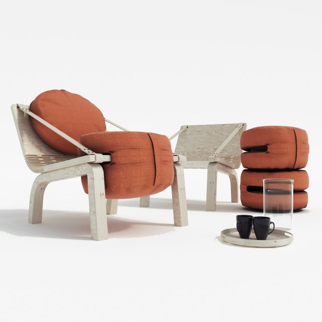 dango armchair Modelo 3D .c4d .max .obj .3ds .fbx .stl .blend 