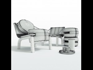 dango armchair Modelo 3D