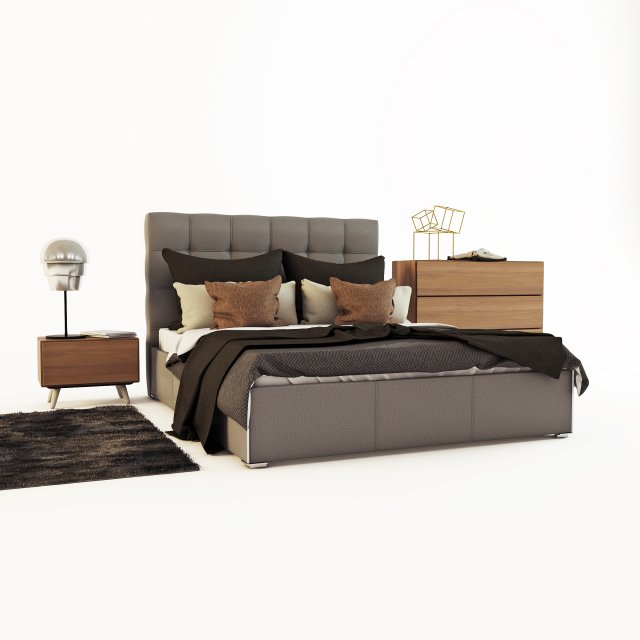 bed boconcept mezzo Modello 3D .c4d .max .obj .3ds .fbx .stl .blend 