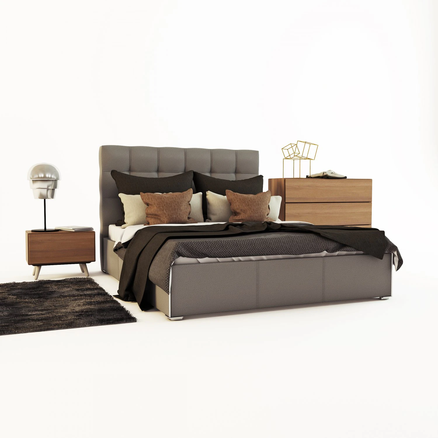 bed boconcept mezzo 3D Model .c4d .max .obj .3ds .fbx .stl .blend 