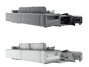 boconcept hampton corner sofa in fabric 3D Model