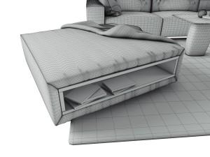 boconcept hampton corner sofa in fabric 3D Model
