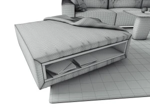 boconcept hampton corner sofa in fabric 3D Model