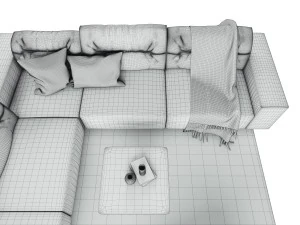 boconcept hampton corner sofa in fabric 3D Model