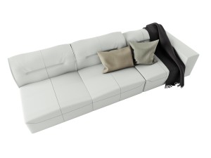 boconcept hampton sofa in leather Modello 3D