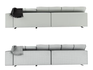 boconcept hampton sofa in leather 3D Model