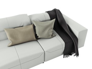 boconcept hampton sofa in leather 3D Model