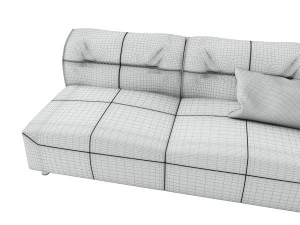 boconcept hampton sofa in leather 3D Model